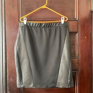 Curvy Faux Leather Skirt